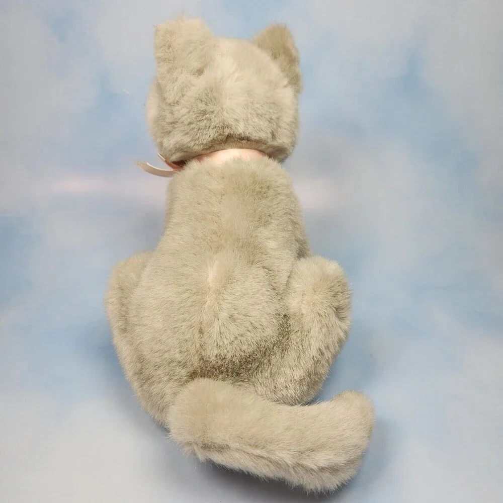 Vintage Rare Summit Collection Gray Kitten Cat Plush Toy Blue Eyes 1988